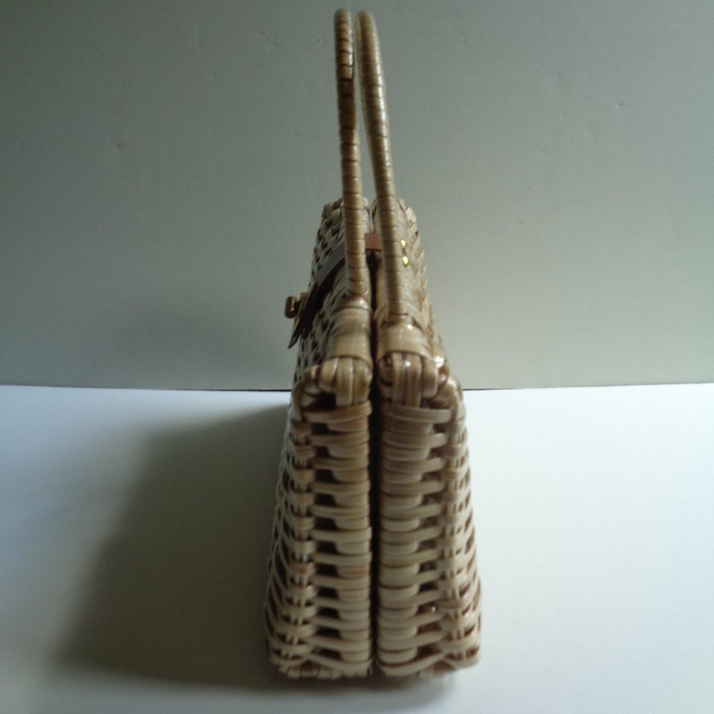 Chic Retro Vintage Rattan Handbag Purse Hong Kong - Picture 3 of 6